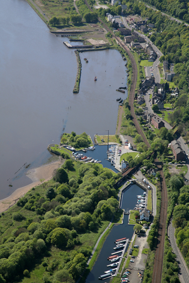 Aerial view of Bowling Basin and Harbour